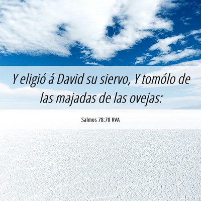 Picture 06 - Salmos 78:70 RVA - Y eligió á David su siervo, Y tomólo de las - Bible Verse Picture