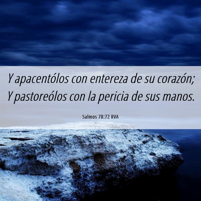 Picture 06 - Salmos 78:72 RVA - Y apacentólos con entereza de su corazón; Y - Bible Verse Picture
