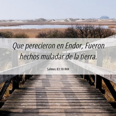 Picture 06 - Salmos 83:10 RVA - Que perecieron en Endor, Fueron hechos muladar de - Bible Verse Picture