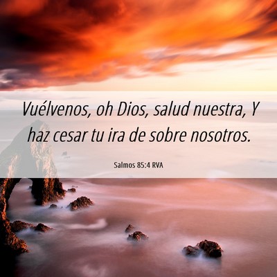 Picture 06 - Salmos 85:4 RVA - Vuélvenos, oh Dios, salud nuestra, Y haz cesar - Bible Verse Picture