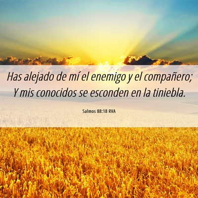Picture 06 - Salmos 88:18 RVA - Has alejado de mí el enemigo y el compañero; Y - Bible Verse Picture