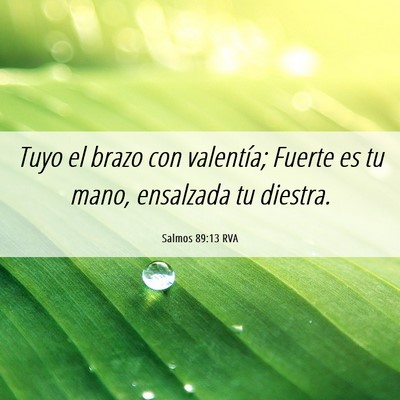 Picture 06 - Salmos 89:13 RVA - Tuyo el brazo con valentía; Fuerte es tu mano, - Bible Verse Picture