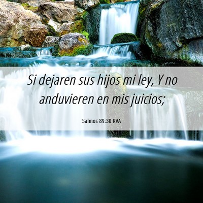 Picture 06 - Salmos 89:30 RVA - Si dejaren sus hijos mi ley, Y no anduvieren en - Bible Verse Picture