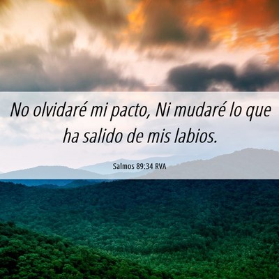 Picture 06 - Salmos 89:34 RVA - No olvidaré mi pacto, Ni mudaré lo que ha - Bible Verse Picture