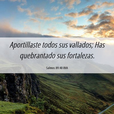 Picture 06 - Salmos 89:40 RVA - Aportillaste todos sus vallados; Has quebrantado - Bible Verse Picture