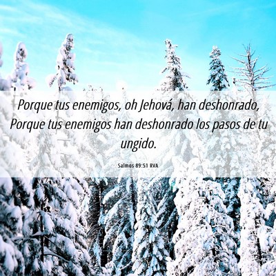 Picture 06 - Salmos 89:51 RVA - Porque tus enemigos, oh Jehová, han deshonrado, - Bible Verse Picture