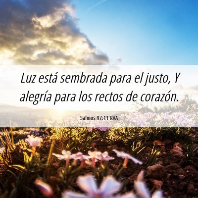 Picture 06 - Salmos 97:11 RVA - Luz está sembrada para el justo, Y alegría para - Bible Verse Picture
