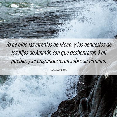 Picture 06 - Sofonías 2:8 RVA - Yo he oído las afrentas de Moab, y los denuestos - Bible Verse Picture