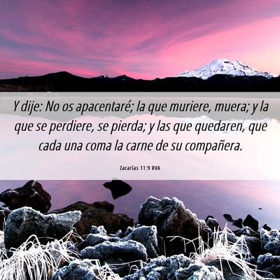 Picture 06 - Zacarías 11:9 RVA - Y dije: No os apacentaré; la que muriere, muera; - Bible Verse Picture