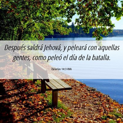 Picture 06 - Zacarías 14:3 RVA - Después saldrá Jehová, y peleará con aquellas - Bible Verse Picture