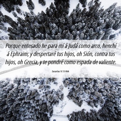 Picture 06 - Zacarías 9:13 RVA - Porque entesado he para mí á Judá como arco, - Bible Verse Picture