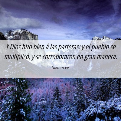 Picture 06 - Éxodo 1:20 RVA - Y Dios hizo bien á las parteras: y el pueblo se - Bible Verse Picture