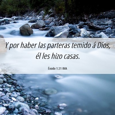 Picture 06 - Éxodo 1:21 RVA - Y por haber las parteras temido á Dios, él les - Bible Verse Picture