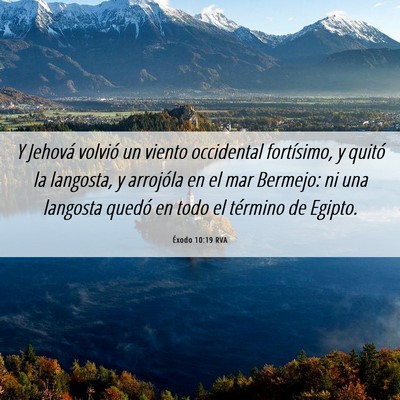 Picture 06 - Éxodo 10:19 RVA - Y Jehová volvió un viento occidental - Bible Verse Picture