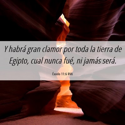 Picture 06 - Éxodo 11:6 RVA - Y habrá gran clamor por toda la tierra de - Bible Verse Picture