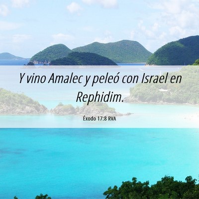 Picture 06 - Éxodo 17:8 RVA - Y vino Amalec y peleó con Israel en - Bible Verse Picture