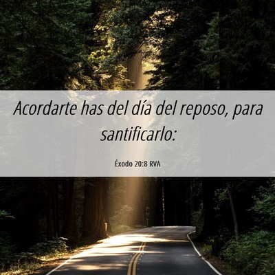 Picture 06 - Éxodo 20:8 RVA - Acordarte has del día del reposo, para - Bible Verse Picture
