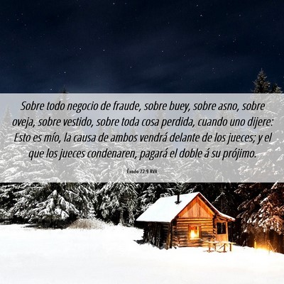 Picture 06 - Éxodo 22:9 RVA - Sobre todo negocio de fraude, sobre buey, sobre - Bible Verse Picture