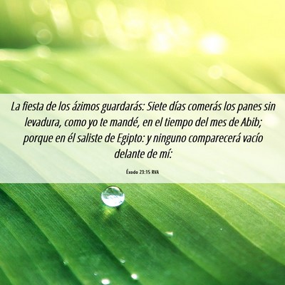 Picture 06 - Éxodo 23:15 RVA - La fiesta de los ázimos guardarás: Siete días - Bible Verse Picture