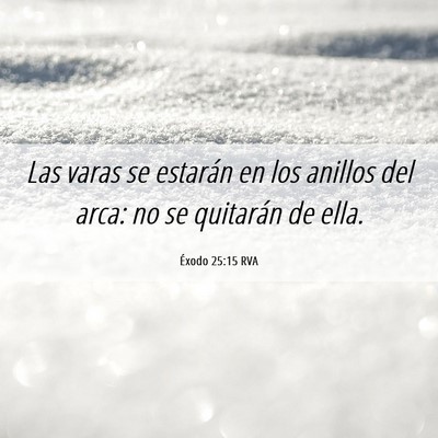 Picture 06 - Éxodo 25:15 RVA - Las varas se estarán en los anillos del arca: no - Bible Verse Picture