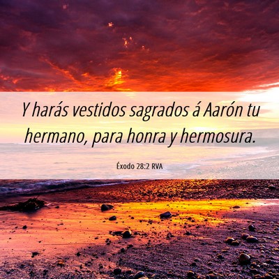 Picture 06 - Éxodo 28:2 RVA - Y harás vestidos sagrados á Aarón tu hermano, - Bible Verse Picture