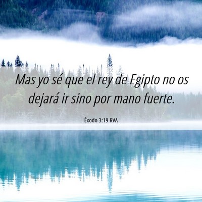 Picture 06 - Éxodo 3:19 RVA - Mas yo sé que el rey de Egipto no os dejará ir - Bible Verse Picture