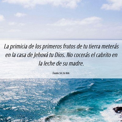 Picture 06 - Éxodo 34:26 RVA - La primicia de los primeros frutos de tu tierra - Bible Verse Picture