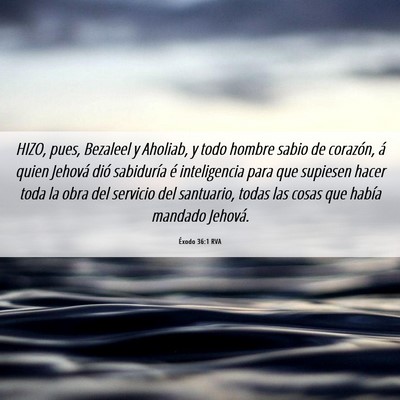 Picture 06 - Éxodo 36:1 RVA - HIZO, pues, Bezaleel y Aholiab, y todo hombre - Bible Verse Picture