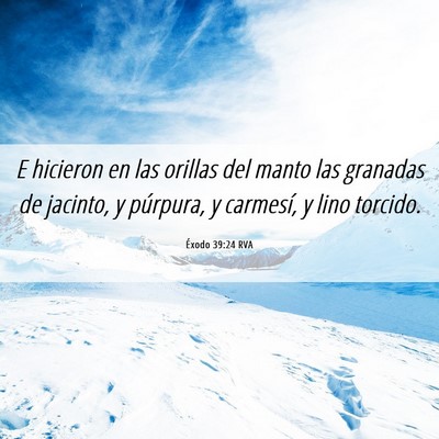 Picture 06 - Éxodo 39:24 RVA - E hicieron en las orillas del manto las granadas - Bible Verse Picture