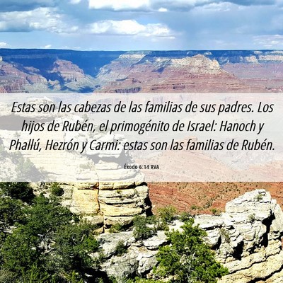 Picture 06 - Éxodo 6:14 RVA - Estas son las cabezas de las familias de sus - Bible Verse Picture