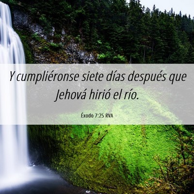 Picture 06 - Éxodo 7:25 RVA - Y cumpliéronse siete días después que Jehová - Bible Verse Picture