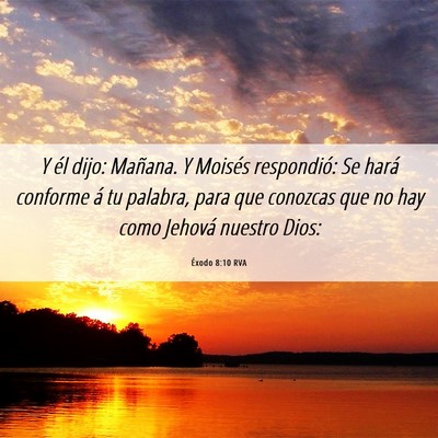 Picture 06 - Éxodo 8:10 RVA - Y él dijo: Mañana. Y Moisés respondió: Se - Bible Verse Picture
