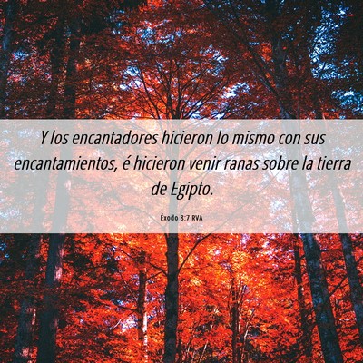 Picture 06 - Éxodo 8:7 RVA - Y los encantadores hicieron lo mismo con sus - Bible Verse Picture