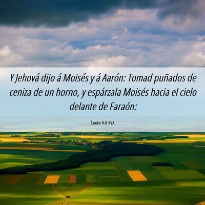 Picture 06 - Éxodo 9:8 RVA - Y Jehová dijo á Moisés y á Aarón: Tomad - Bible Verse Picture