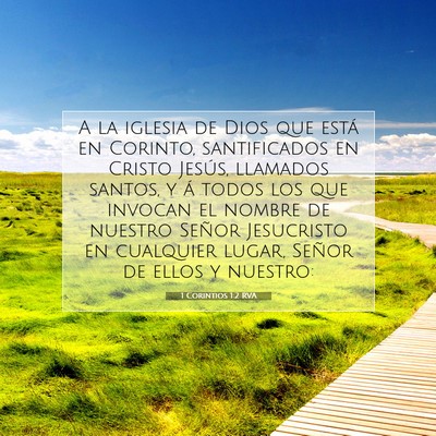 Picture 07 - 1 Corintios 1:2 RVA - A la iglesia de Dios que está en Corinto, - Bible Verse Picture