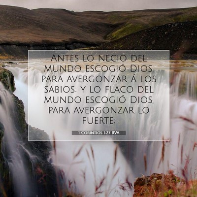 Picture 07 - 1 Corintios 1:27 RVA - Antes lo necio del mundo escogió Dios, para - Bible Verse Picture