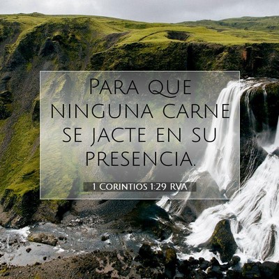 Picture 07 - 1 Corintios 1:29 RVA - Para que ninguna carne se jacte en su - Bible Verse Picture