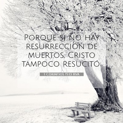 Picture 07 - 1 Corintios 15:13 RVA - Porque si no hay resurrección de muertos, Cristo - Bible Verse Picture
