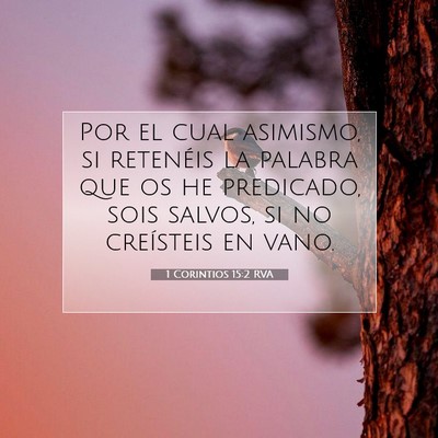 Picture 07 - 1 Corintios 15:2 RVA - Por el cual asimismo, si retenéis la palabra que - Bible Verse Picture