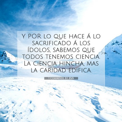 Picture 07 - 1 Corintios 8:1 RVA - Y POR lo que hace á lo sacrificado á los - Bible Verse Picture