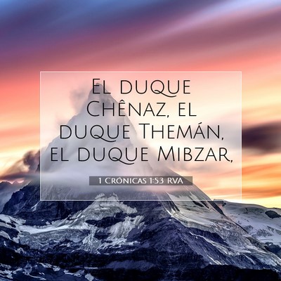 Picture 07 - 1 Crónicas 1:53 RVA - El duque Chênaz, el duque Themán, el duque - Bible Verse Picture