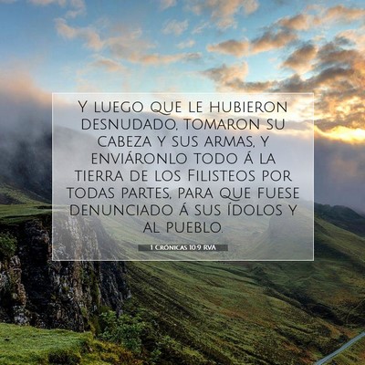 Picture 07 - 1 Crónicas 10:9 RVA - Y luego que le hubieron desnudado, tomaron su - Bible Verse Picture