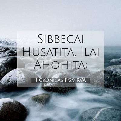 Picture 07 - 1 Crónicas 11:29 RVA - Sibbecai Husatita, Ilai - Bible Verse Picture