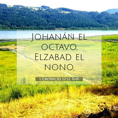 Picture 07 - 1 Crónicas 12:12 RVA - Johanán el octavo, Elzabad el - Bible Verse Picture