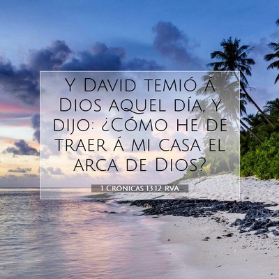 Picture 07 - 1 Crónicas 13:12 RVA - Y David temió á Dios aquel día, y dijo: - Bible Verse Picture