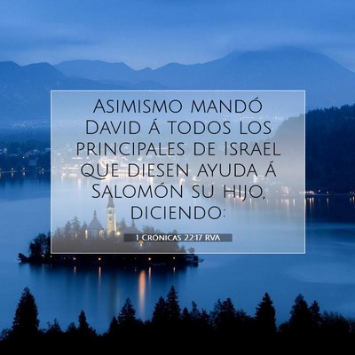 Picture 07 - 1 Crónicas 22:17 RVA - Asimismo mandó David á todos los principales de - Bible Verse Picture