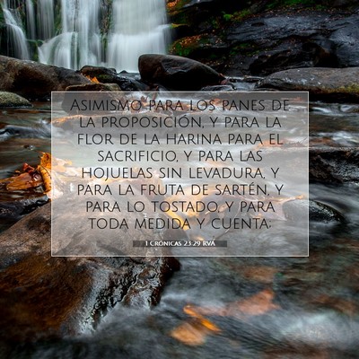 Picture 07 - 1 Crónicas 23:29 RVA - Asimismo para los panes de la proposición, y - Bible Verse Picture