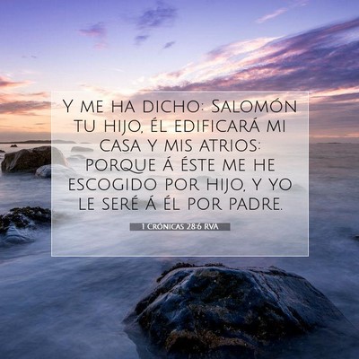 Picture 07 - 1 Crónicas 28:6 RVA - Y me ha dicho: Salomón tu hijo, él edificará - Bible Verse Picture
