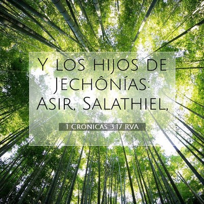 Picture 07 - 1 Crónicas 3:17 RVA - Y los hijos de Jechônías: Asir, - Bible Verse Picture