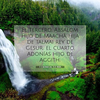 Picture 07 - 1 Crónicas 3:2 RVA - El tercero, Absalom, hijo de Maachâ hija de - Bible Verse Picture